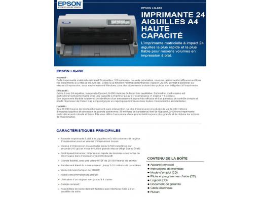Imprimante matricielle EPSON LQ690, Yaoundé -  Cameroun