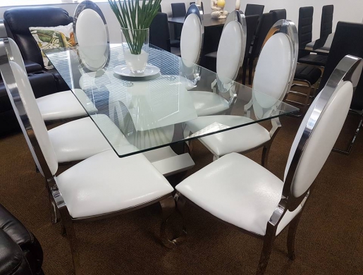 8 seater dining set with glass table, Lilongwe -  Malawi