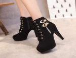 Classy Lace-up High Heels Booties  - Dabet Collections