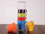Set of 6Pcs Colorful Ceramic Mugs - Odds & Ends 