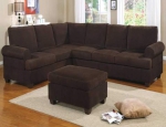 Stylish coffee brown L-couches for sale